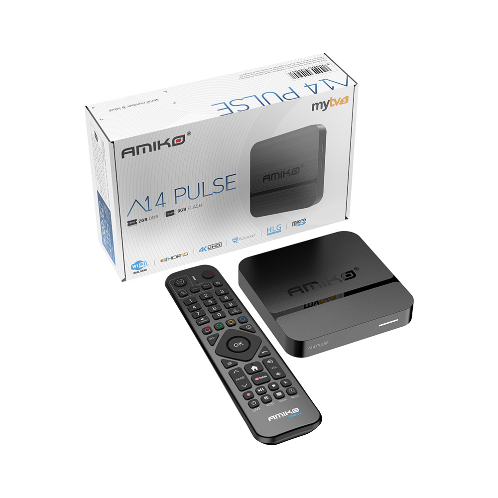 Amiko A14 Pulse 4K Android 14 – 2 GB/8 GB NOWOSC!!!